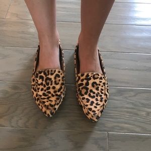 Steve Madden Pointed Toe Leopard Print Flats